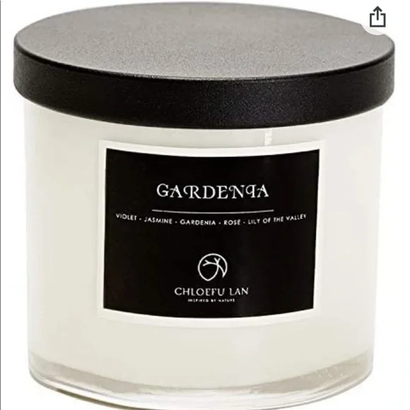 Chloefu LAN PGardenia Scented Candle Highly Scented, 7.1oz|45 Hour Long burn - Picture 3 of 7